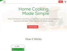 Tablet Screenshot of homechef.com